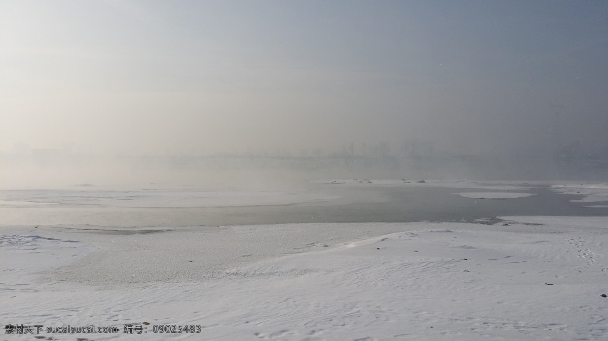 雾凇 东北 冬天 雪 松花江 自然景观 自然风景 灰色