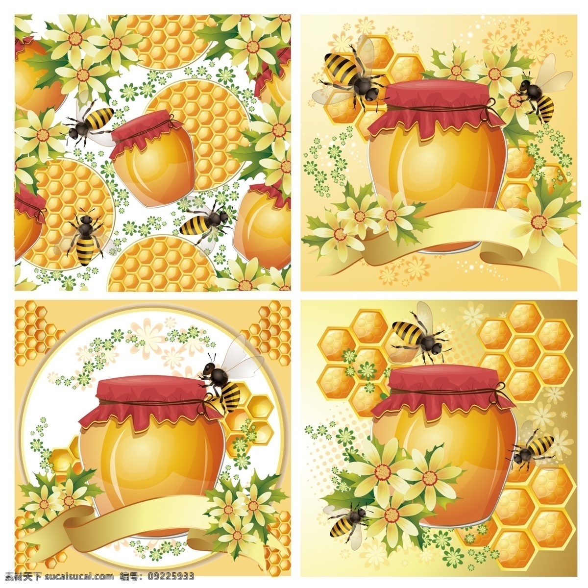 蜜蜂 蜂蜜 蜂蜜图片下载 蜜蜂和蜂蜜 蜂窝 金色 花卉 糖罐 蜂巢 梦幻 背景 底纹 昆虫 蜜蜂主题