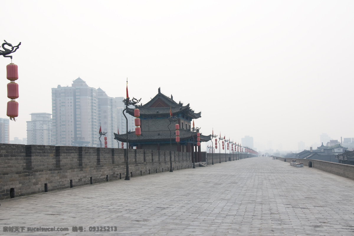 西安城墙 国内风光 建筑 风景 城楼 灯笼 游客 国内旅游 旅游摄影