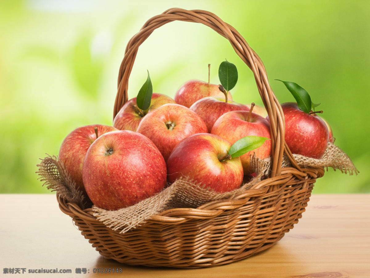 竹篮 里 苹果 新鲜苹果 新鲜水果 果篮 篮子 苹果图片 餐饮美食