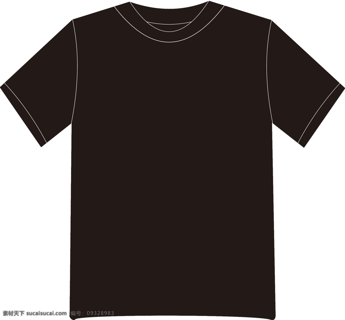 黑色t恤模板 黑色 体恤模板 汗衫模板 衣服模板 衣服定制
