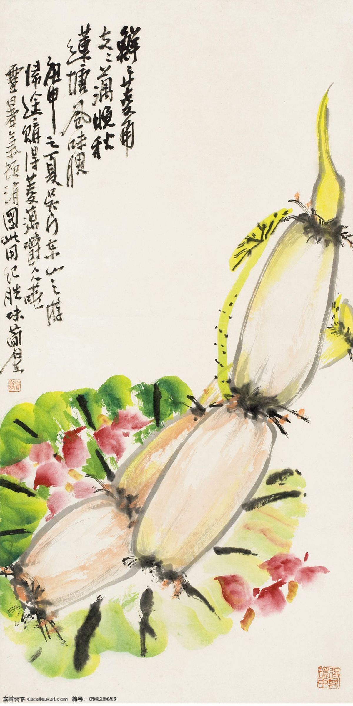 国画 荷花 荷叶 花卉 绘画书法 莲藕 文化艺术 莲藕设计素材 莲藕模板下载 曹简楼 国画曹简楼