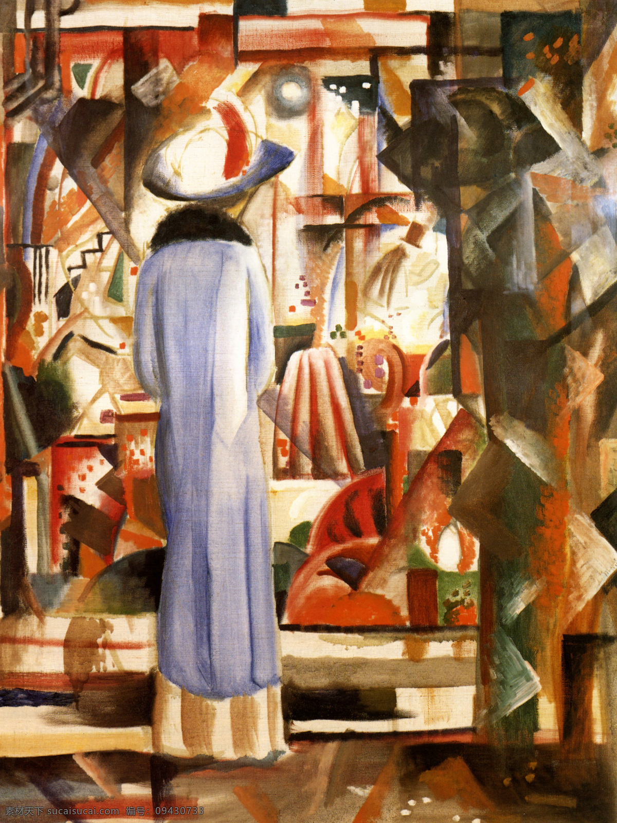 背影 表现 风景油画 绘画书法 女人 人物 商店 奥古斯特 麦克 作品 设计素材 模板下载 油画 德国 古典 水彩 明亮的橱窗 流派艺术 德国画家 汉诺威博物馆 文化艺术 家居装饰素材 展示设计