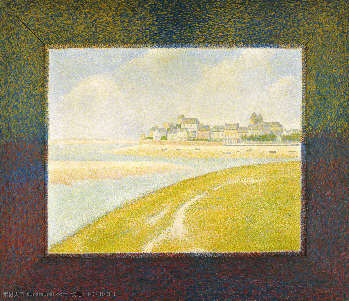 海边 美景 高清风景油画 海边美景 油画素材 油画 海边美景油画 装饰素材