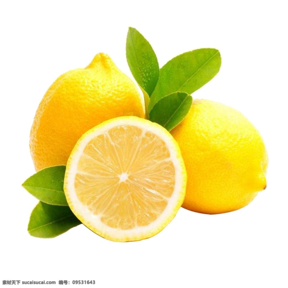 柠檬片 切开的柠檬 水果 水果拼盘 素材图