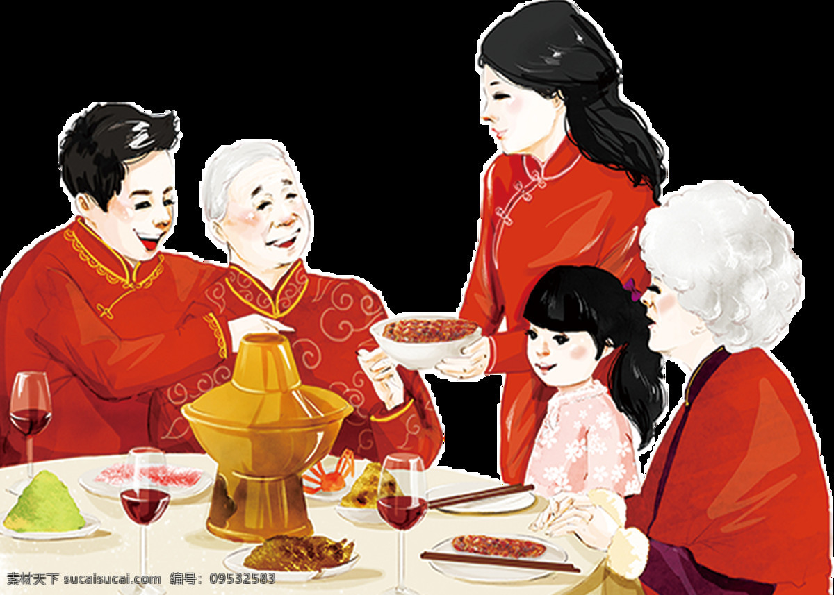新年 火锅 年夜饭 除夕团圆 过年团圆
