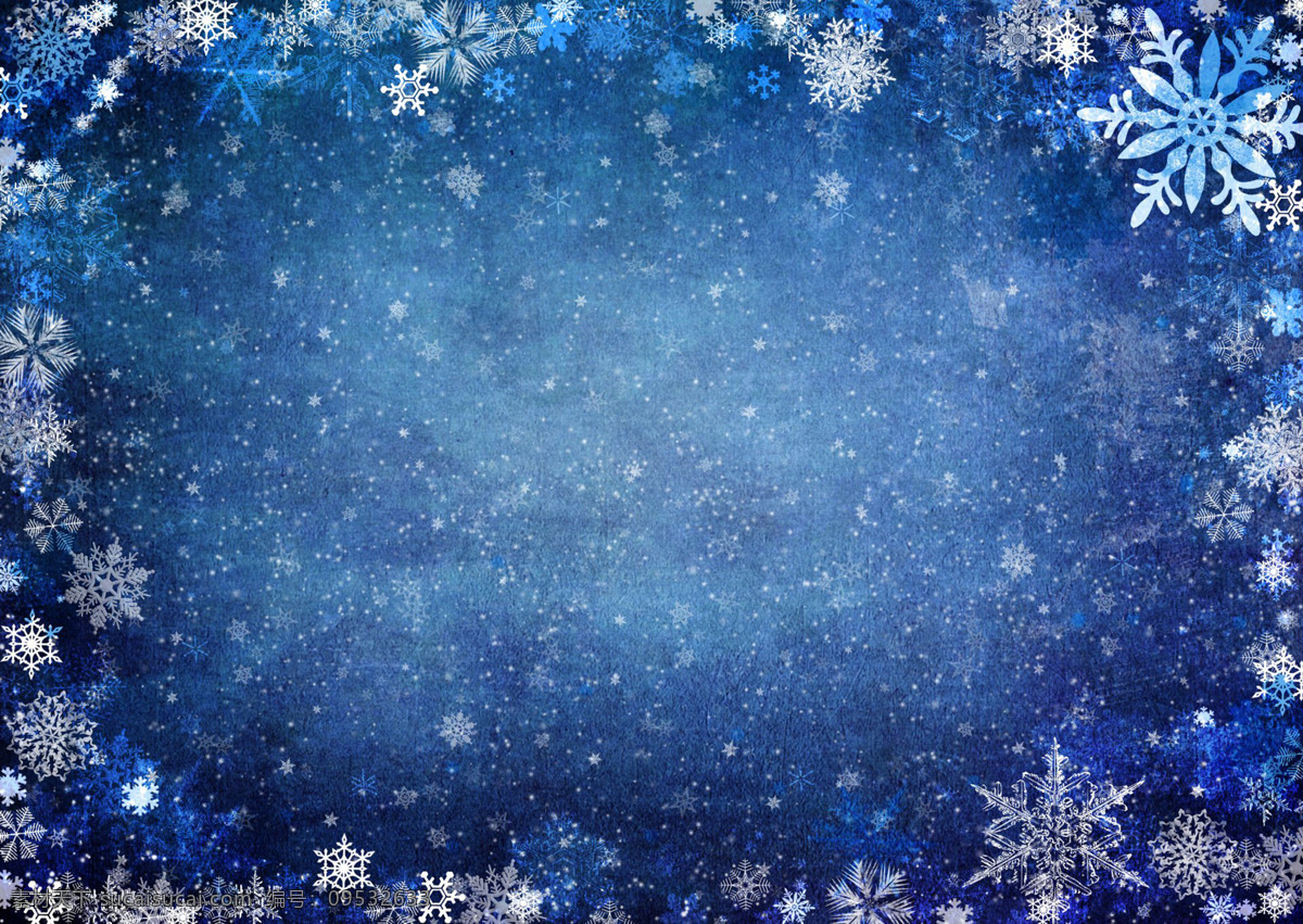 六 张 水 蓝色 雪花 图集 创意 冬季 黑色 商务 深蓝色 水蓝色