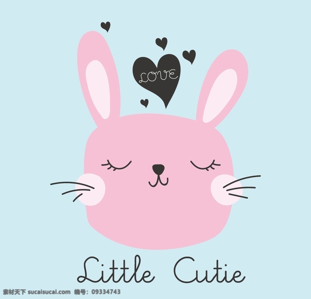 小 兔子 卡通 动物 头像 小兔子 兔 拟人 可爱 插画 装饰 装饰画 潮流 彩色 形象 吉祥物 创意