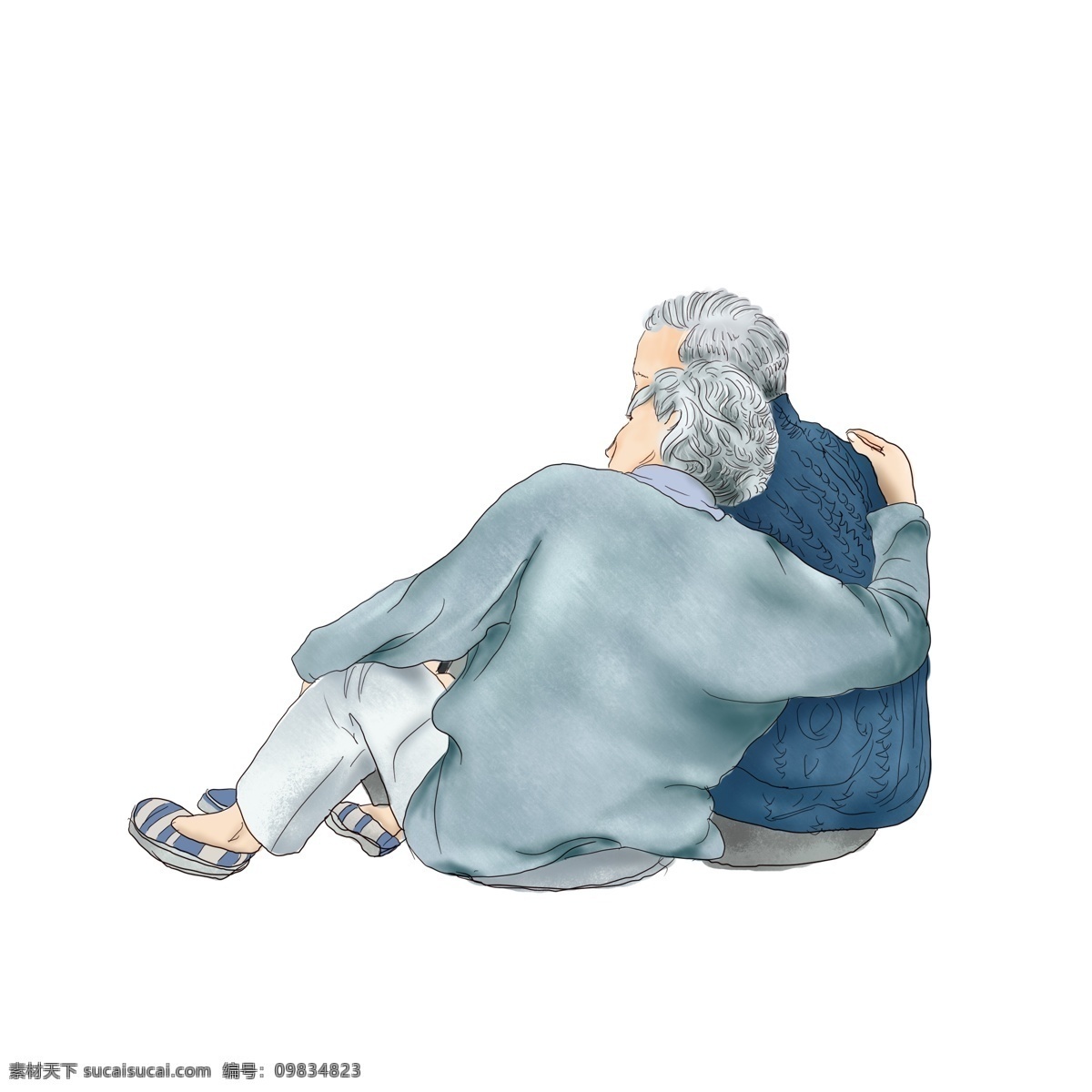 老人 情人节 情侣 亲密 动作 依偎 亲密动作