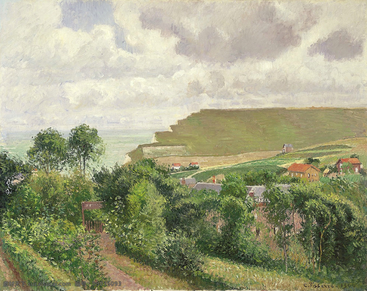 天边 丛林 高清风景油画 天边丛林 油画素材下载 油画 天边丛林油画 装饰素材
