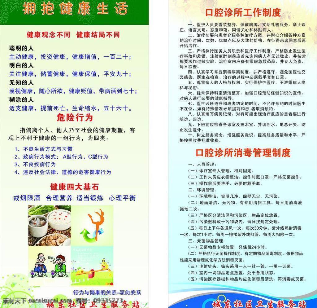口腔 制度 健康四大基石 牙科 展板模板 口腔制度 口腔诊所 工作制度 消毒 管理制度 健康观念 矢量 其他展板设计