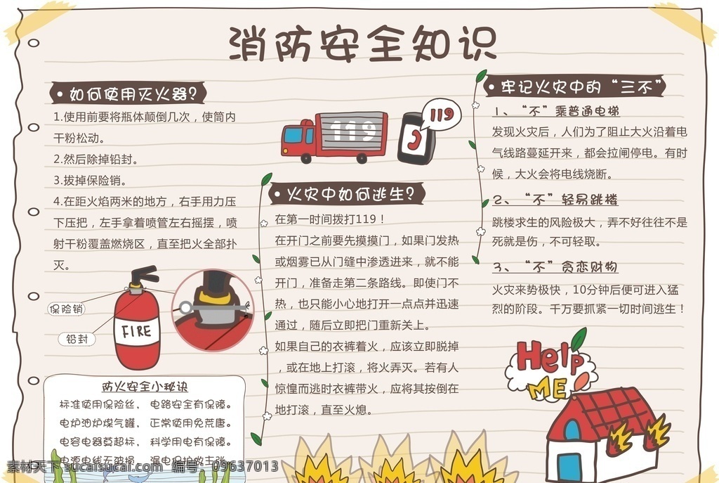 消防小报 消防手抄报 手抄报 消防知识 小学生手抄报 手抄报模板 手抄报素材 消防 消防工具 消防类素材 doc