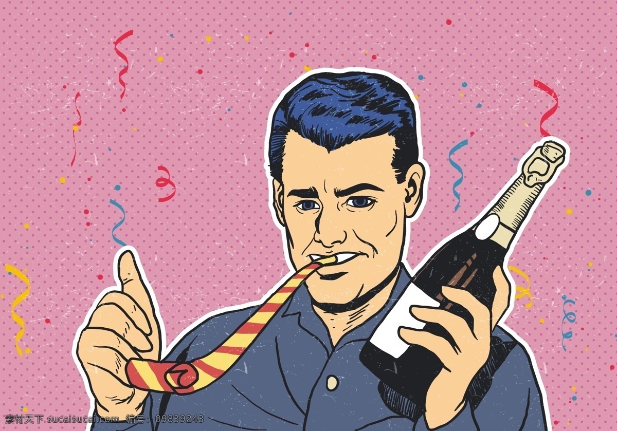 一个 男人 喝酒 矢量 聚会 庆祝活动