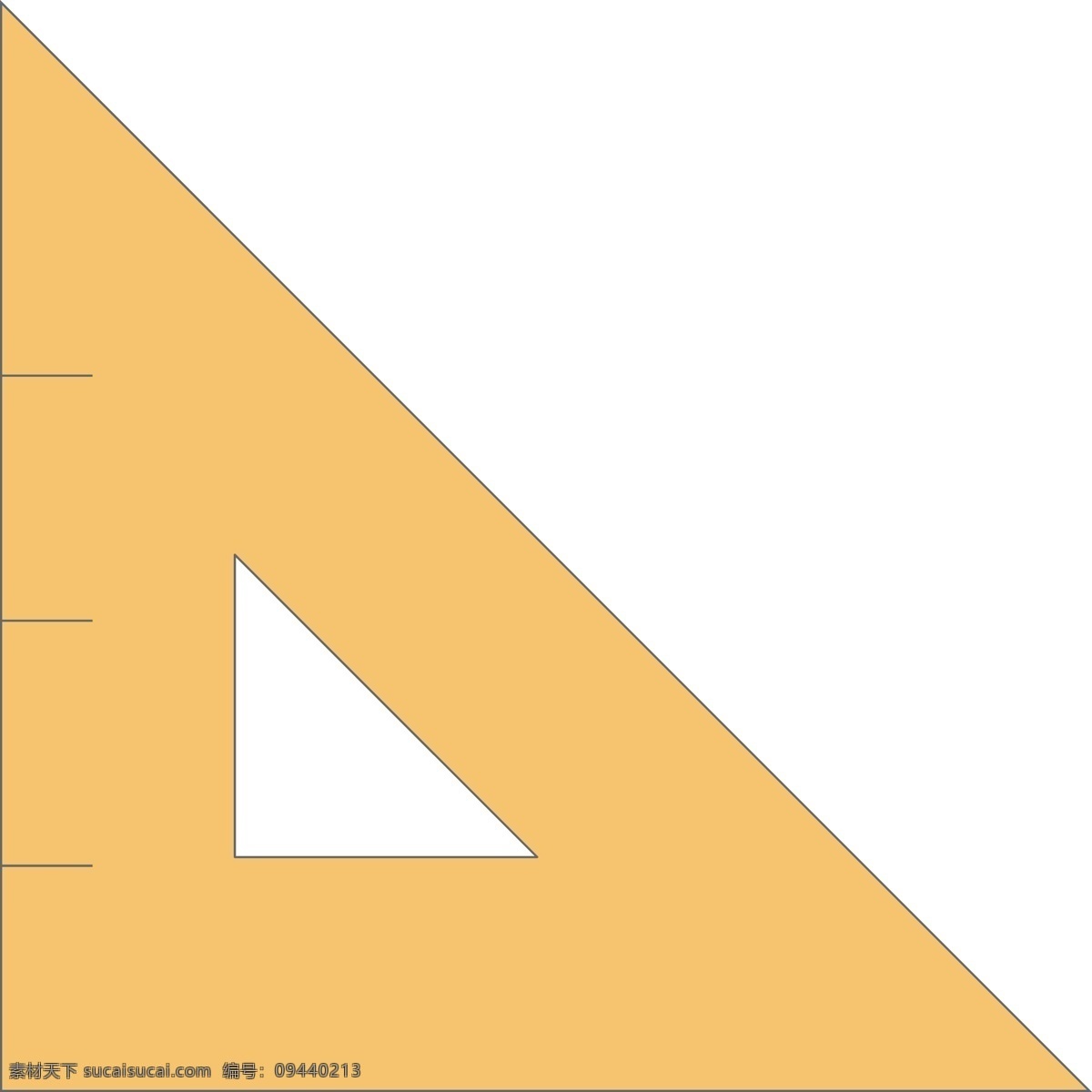 三角尺 图标 矢量 黄色三角尺 直角三角形