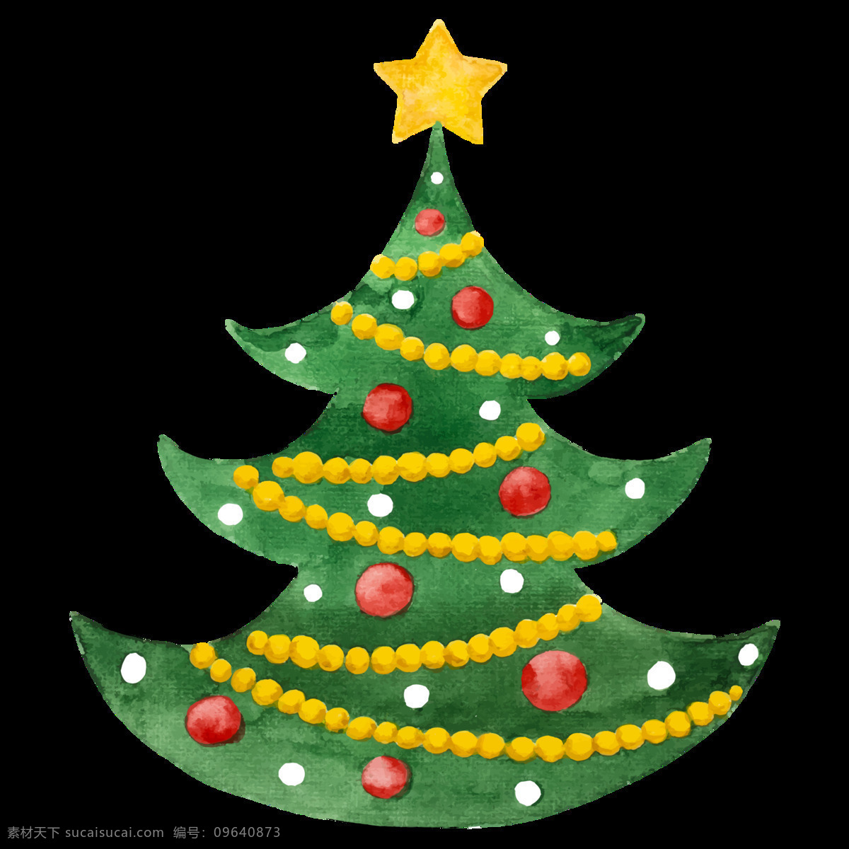 绿色 卡通 圣诞 树明 圣诞树 抠图专用 装饰 设计素材