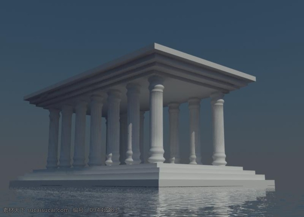 罗马柱式 罗马 宫殿 柱式 罗马风格 古典 3d作品 3d设计 max