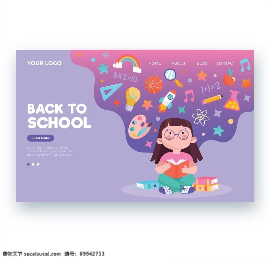 儿童 教育培训 主题 banner 儿童教育 教育 培训 返校 学校 商业 女孩 老师 科学 艺术 创想 创意 创造力 孩子 网页 插画 插图 海报 登录页面 学习用品 知识 学生 学习 读书 web 界面设计 其他模板