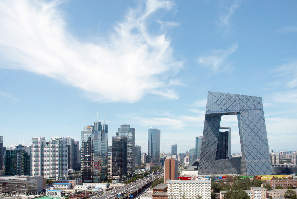 北京中央电视台 中央电视台 新址 城市 天空 云 建筑摄影 建筑园林