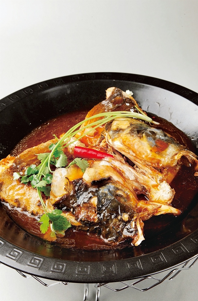 特色 锅 鱼头 特色地锅鱼头 美食 传统美食 餐饮美食 高清菜谱用图