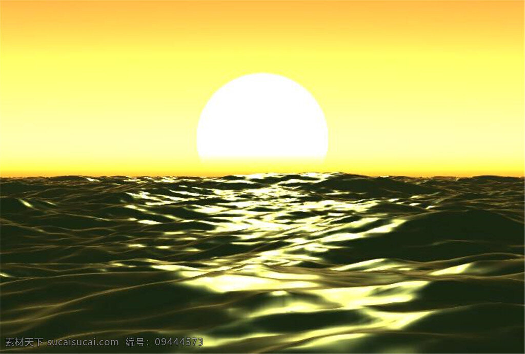 落日 海洋 金色 温暖 背景 动态 视频 太阳 流水 风景