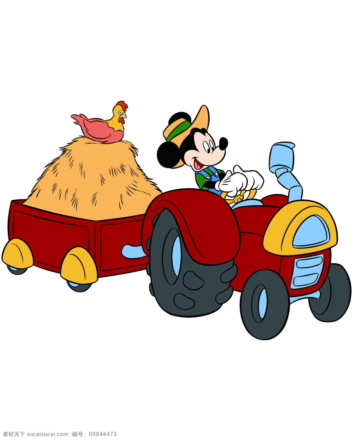 米奇开拖拉机 米奇 开拖拉机 迪士尼 卡通 经典卡通 米老鼠