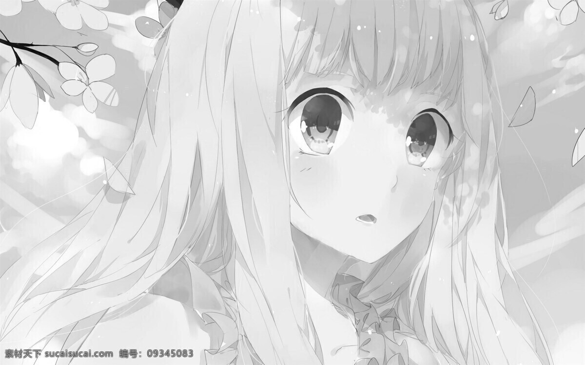 长发 少女 动漫 卡通 可爱
