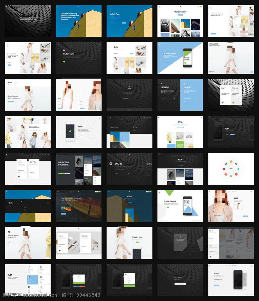 ui 网页 界面 合集 设计模版 ui设计 app设计 简洁素材 ui界面素材 ui界面 网页素材 界面设计 黑色