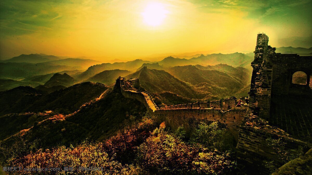 长城 风景 北京 八达岭 秋天 夕阳 旅游摄影 国内旅游