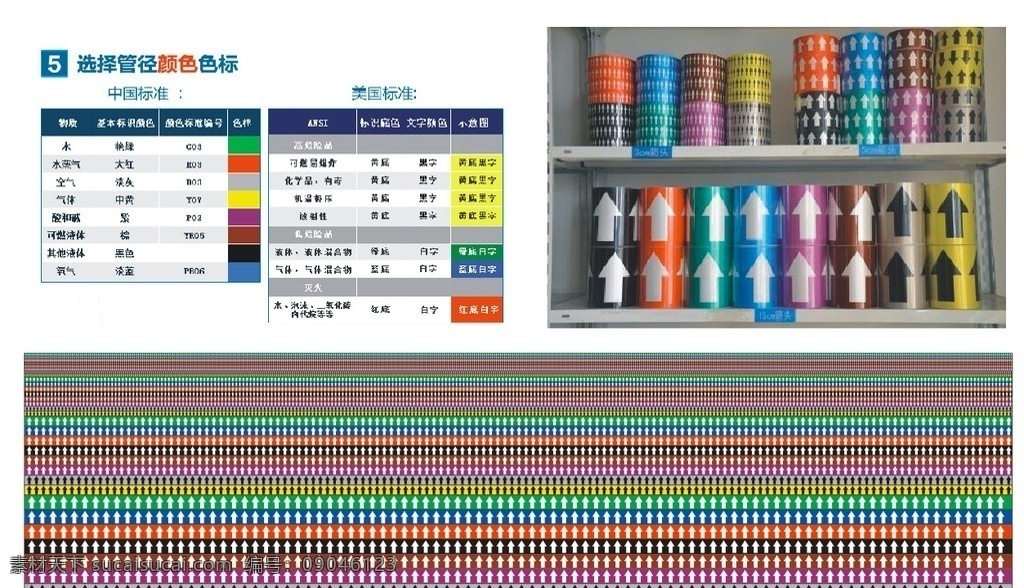 管道箭头标签 管道标签 管道箭头 反光膜箭头 箭头标签 管道标贴