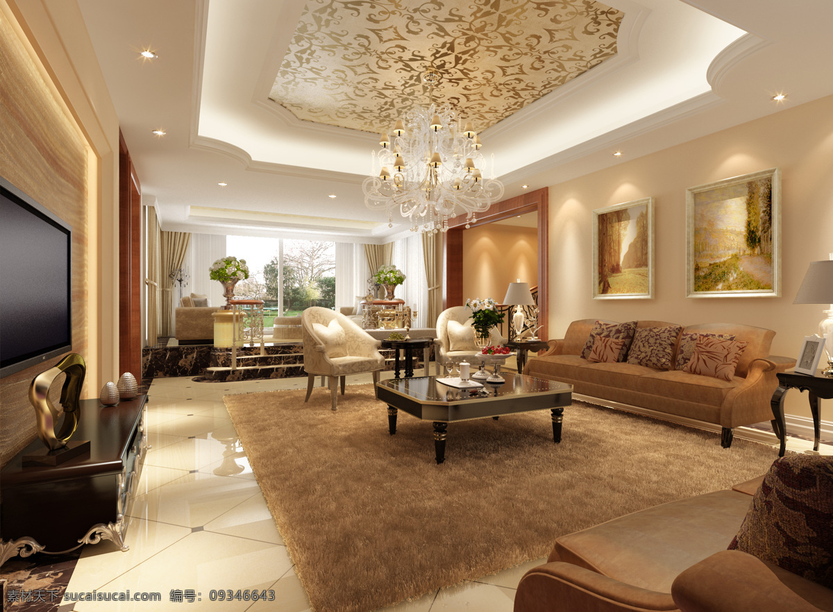 代客厅 高档现代客厅 室内客厅 室内效果图 现代室内 环境设计 室内设计