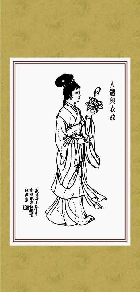 仕女 人体与衣纹 线描 白描 绘画 工笔 国画 人物 传统纹样 民间故事 传统文化 文化艺术 矢量