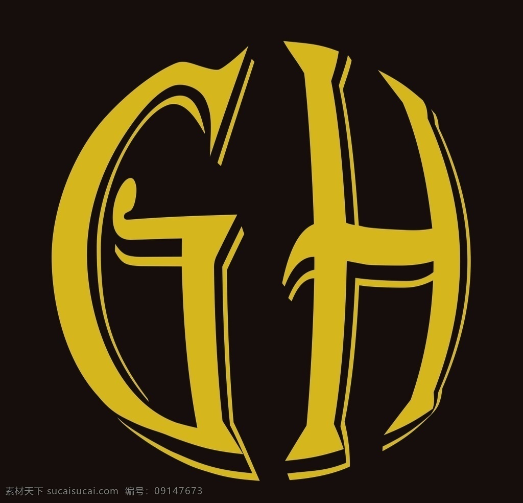 gh hg 字母 缩写 g字母 h字母 g h logo logo设计