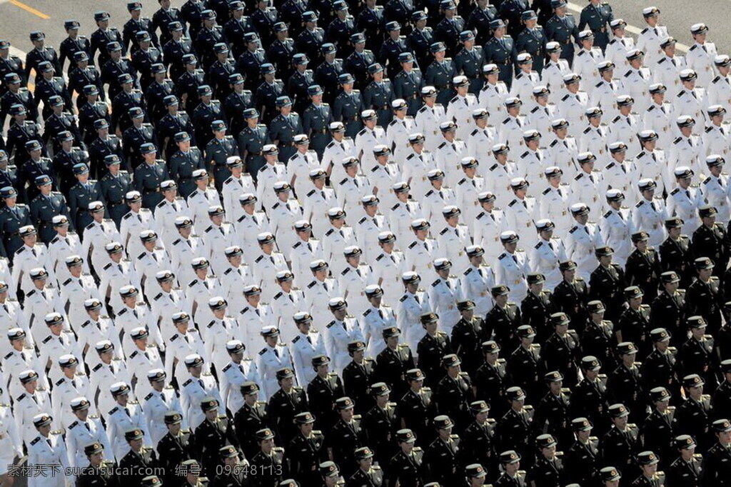 阅兵 09年大阅兵 民兵 军人 解放军 庄严 列队 空军 海军 陆军 三军仪仗队 摄影图 人物摄影 人物图库