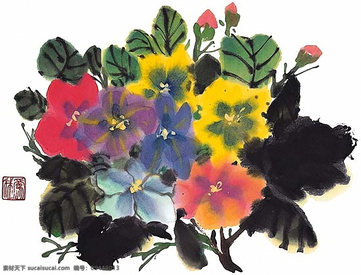 国画 　 中国画 中国画002 设计素材 静物画篇 中国画篇 书画美术 白色