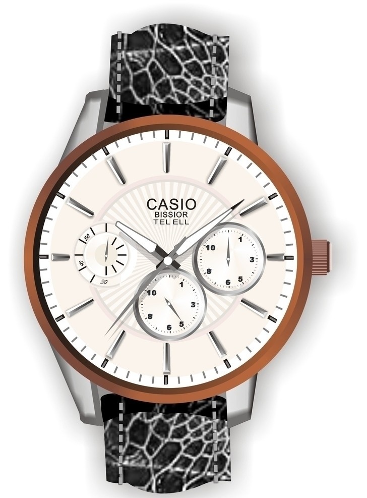 卡西欧手表 手表彩图 卡西欧 cdr绘制