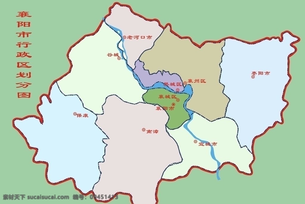襄阳 市 行政区 划分 图 襄阳区 矢量素材 其他矢量 矢量