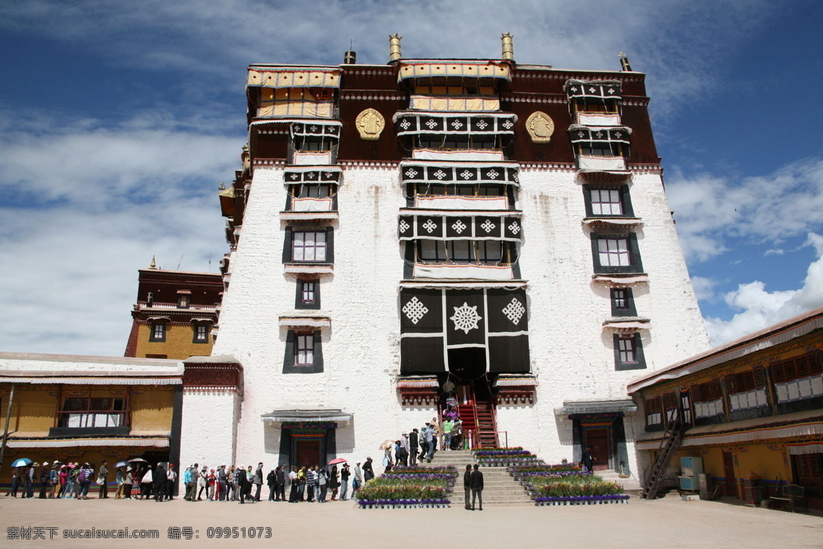 布达拉宫 白宫 拉萨 西藏 建筑摄影 建筑园林