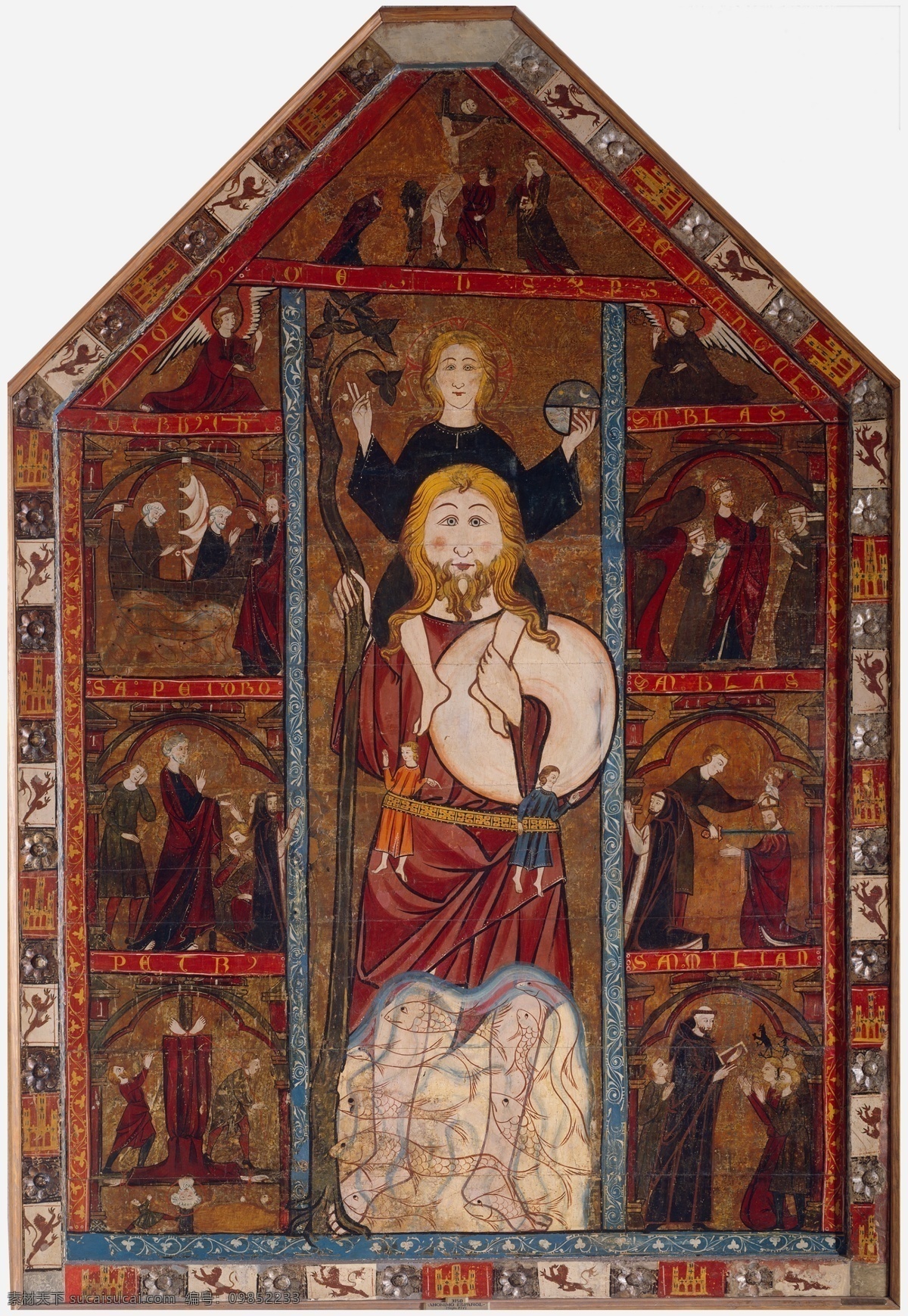 century 荷兰 画家 anonymous 西方 高清 宗教 人物 神话 古典 样式 主义 油画 装饰画 christopher saint of altarpiece 家居装饰素材