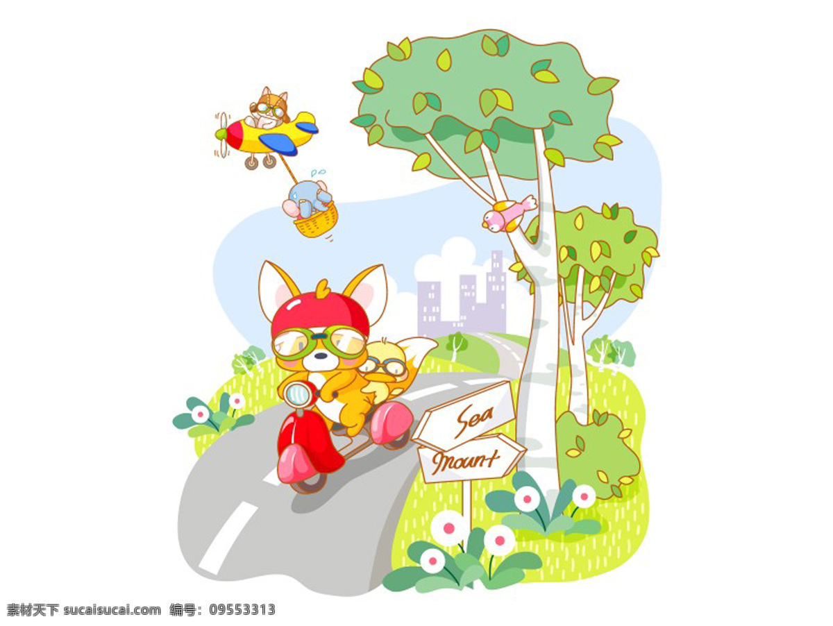 卡通 动物 叁 拾 卡通动物 大象 狐狸 猫 鸭子 卡通设计