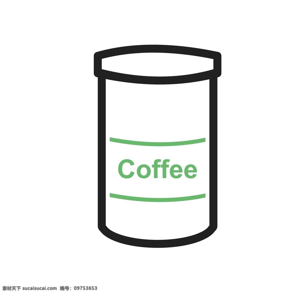 卡通 咖啡 一罐咖啡 咖啡粉 扁平化ui ui图标 手机图标 游戏ui 界面ui 网页ui h5图标
