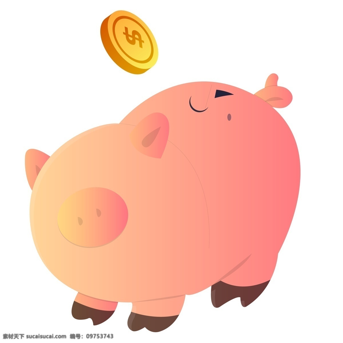 存钱 的卡 通 存钱罐 金币 理财 卡通财富 金融财富