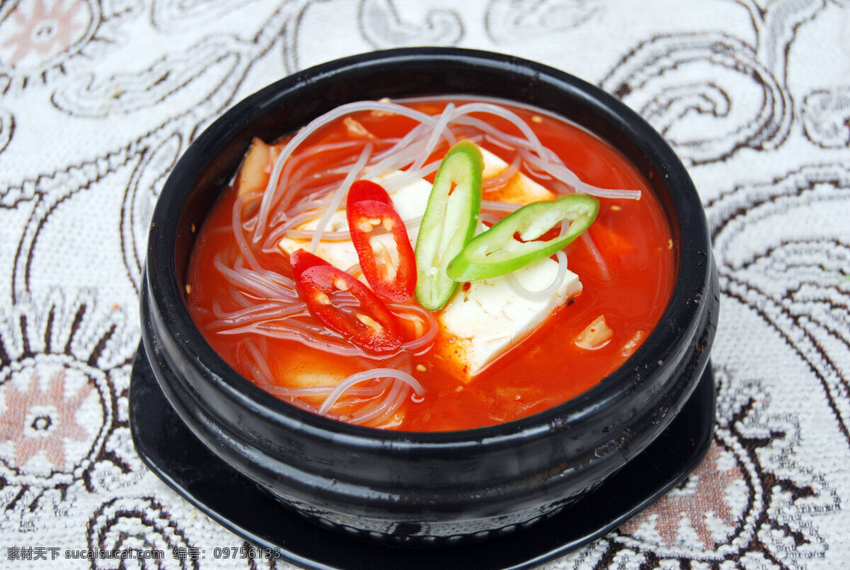 泡菜粉丝汤 韩国料理 传统料理 泡菜 粉丝 传统美食 餐饮美食