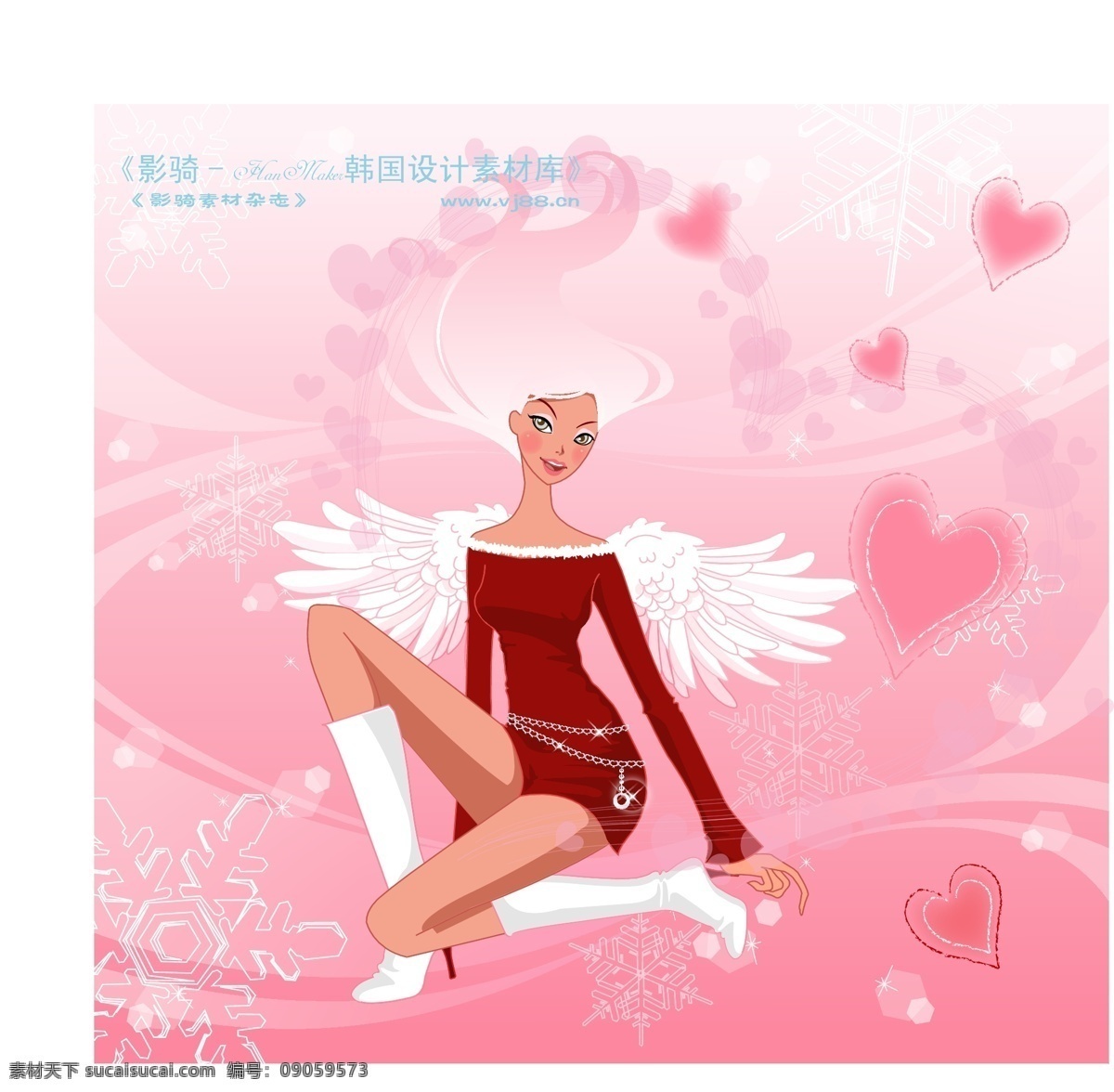 圣诞 精品 女孩 hanmaker 韩国 设计素材 库 矢量 圣诞精品女孩 矢量人物