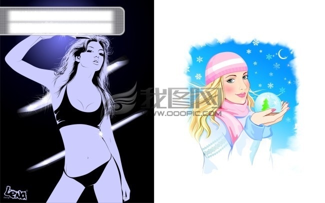 款 绘制 女性 cdr矢量 插画 卡通 漫画 矢量人物 矢量素材 女杀手 矢量图