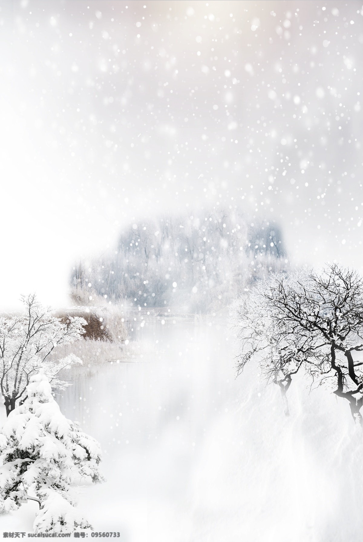 月 你好 冬季 雪景 分层 banner 十二月你好 清新 冬天 简约 大气 树 创意合成