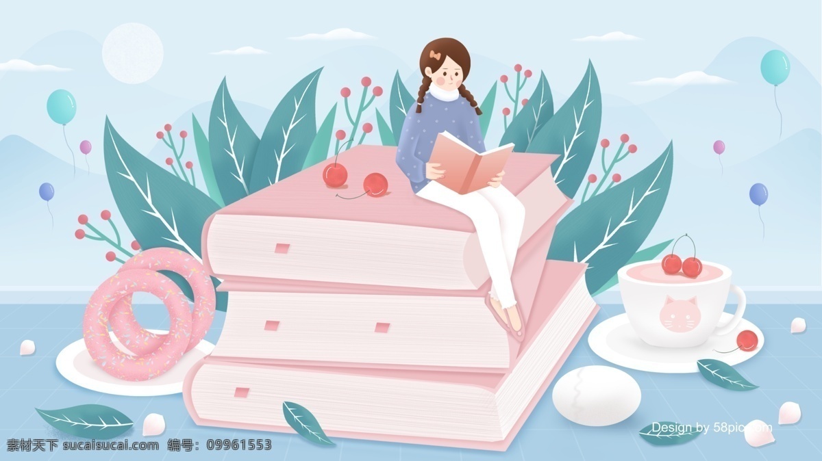 小 清新 早安 你好 看书 女孩 插画 小清新 唯美 杂志 你好早安 餐饮插画 朋友圈配图 锁屏壁纸 桌面壁纸 你好系列 日签 手机配图 甜点 唯美清新 早餐 早餐组合 早餐插画 早晨 清晨