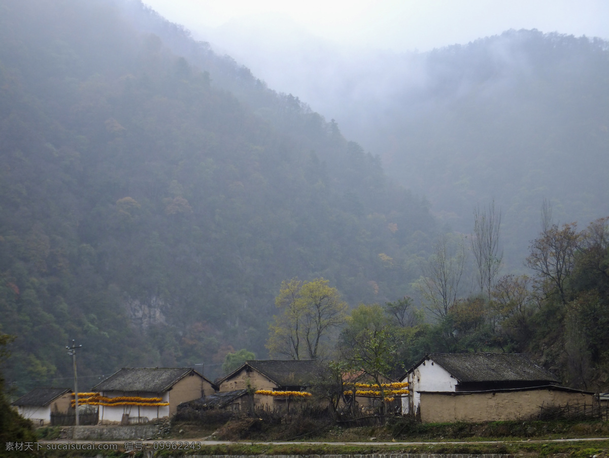 烟雨 飘渺 乡村 旅游 陕西 陇县 关山 八龙潭 夏天 旅游摄影 自然风景
