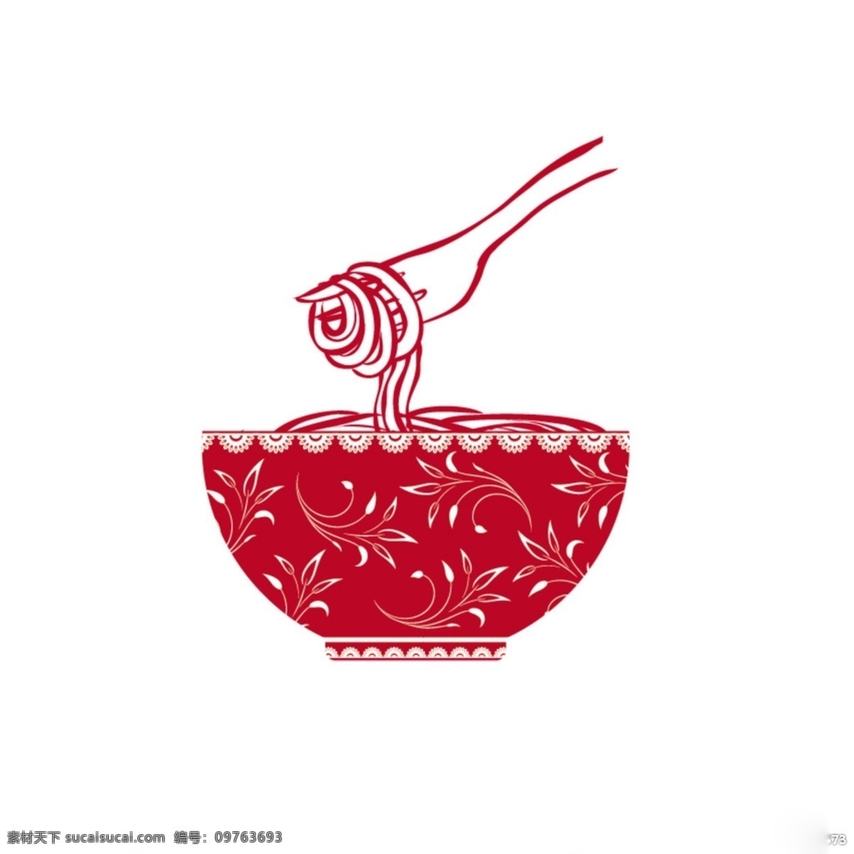 面食 剪纸 制作 logo logo设计 红色 中国风 剪纸效果 白色