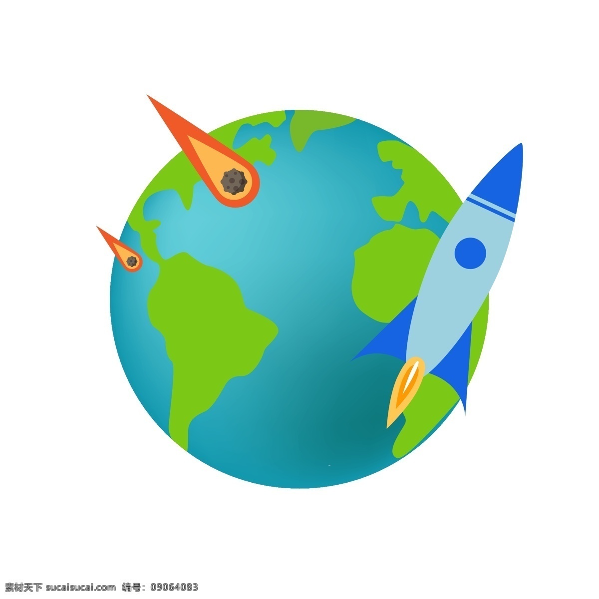 宇宙 航天 卡通 插画 宇宙的环境 空间飞行 空中 航天插画 航天人 宇宙航天 航天飞行 空中的星球