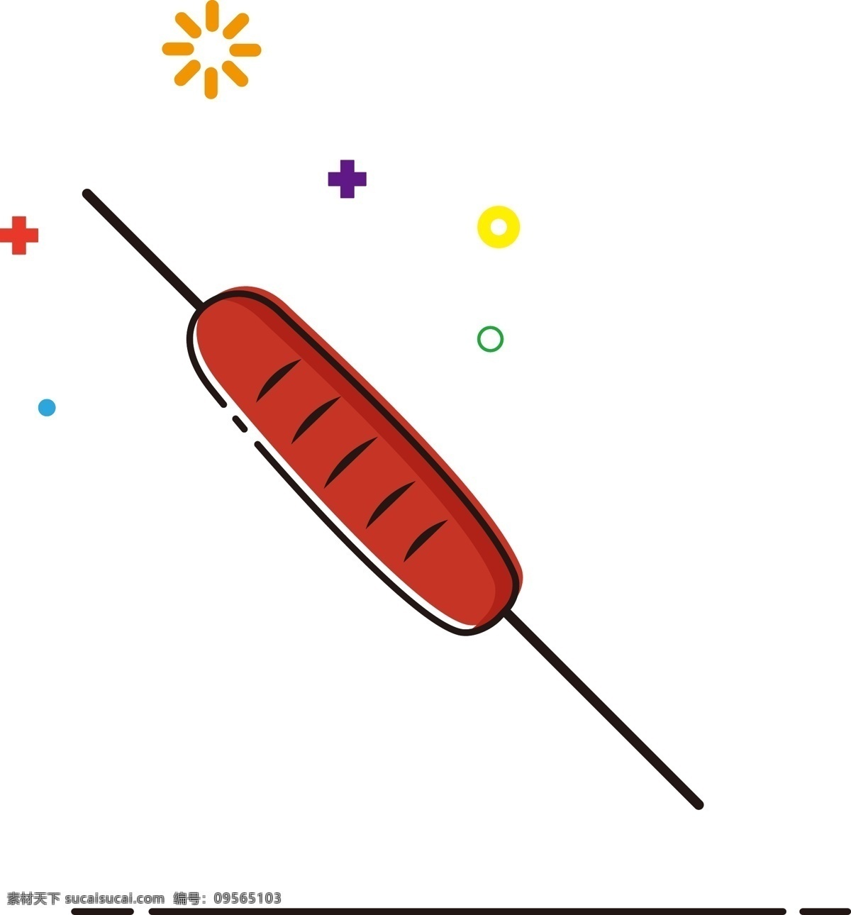 烤 香肠 烧烤 mbe 卡通 可爱 矢量 食物 元素 烤香肠